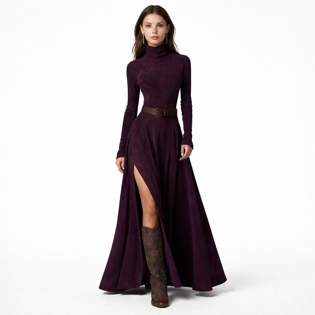 Gina | Abito Maxi in Velluto