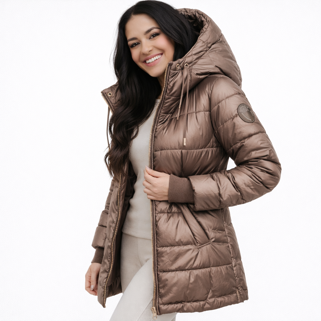 Nora | Cappotto con Cappuccio Imbottito