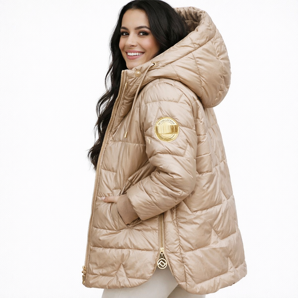 Nora | Cappotto con Cappuccio Imbottito