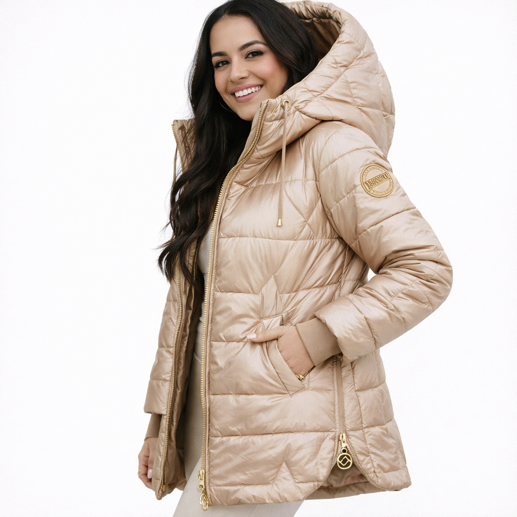 Nora | Cappotto con Cappuccio Imbottito