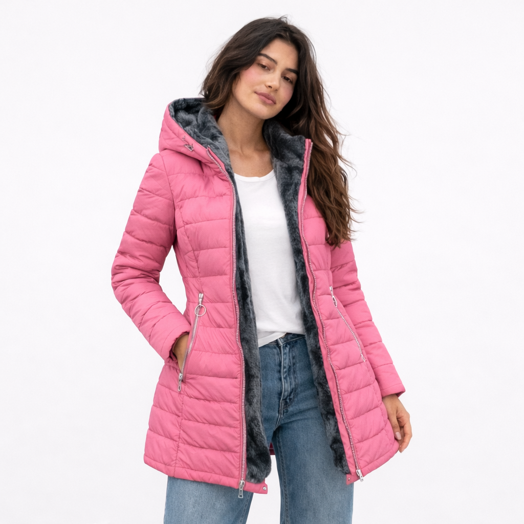 Beatrice | Cappotto Caldo con Fodera in Pelliccia