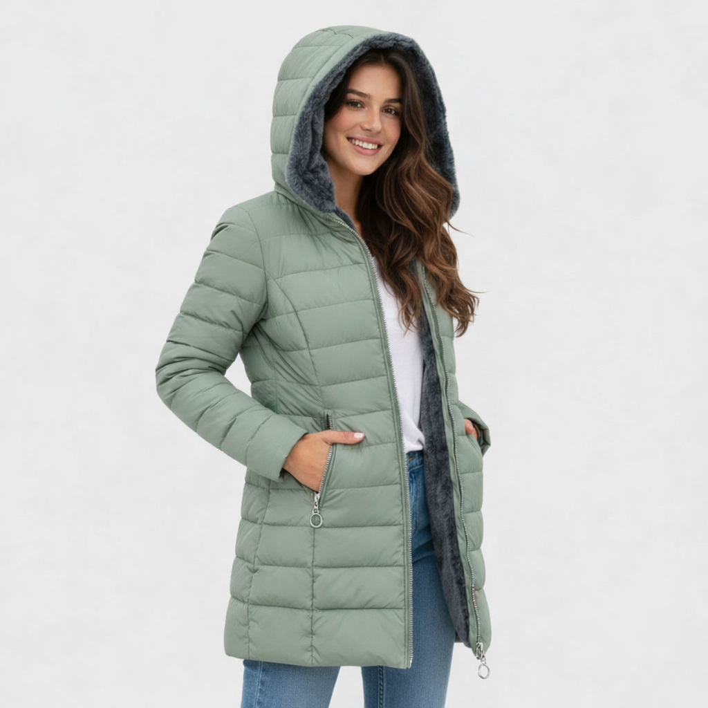 Beatrice | Cappotto Caldo con Fodera in Pelliccia