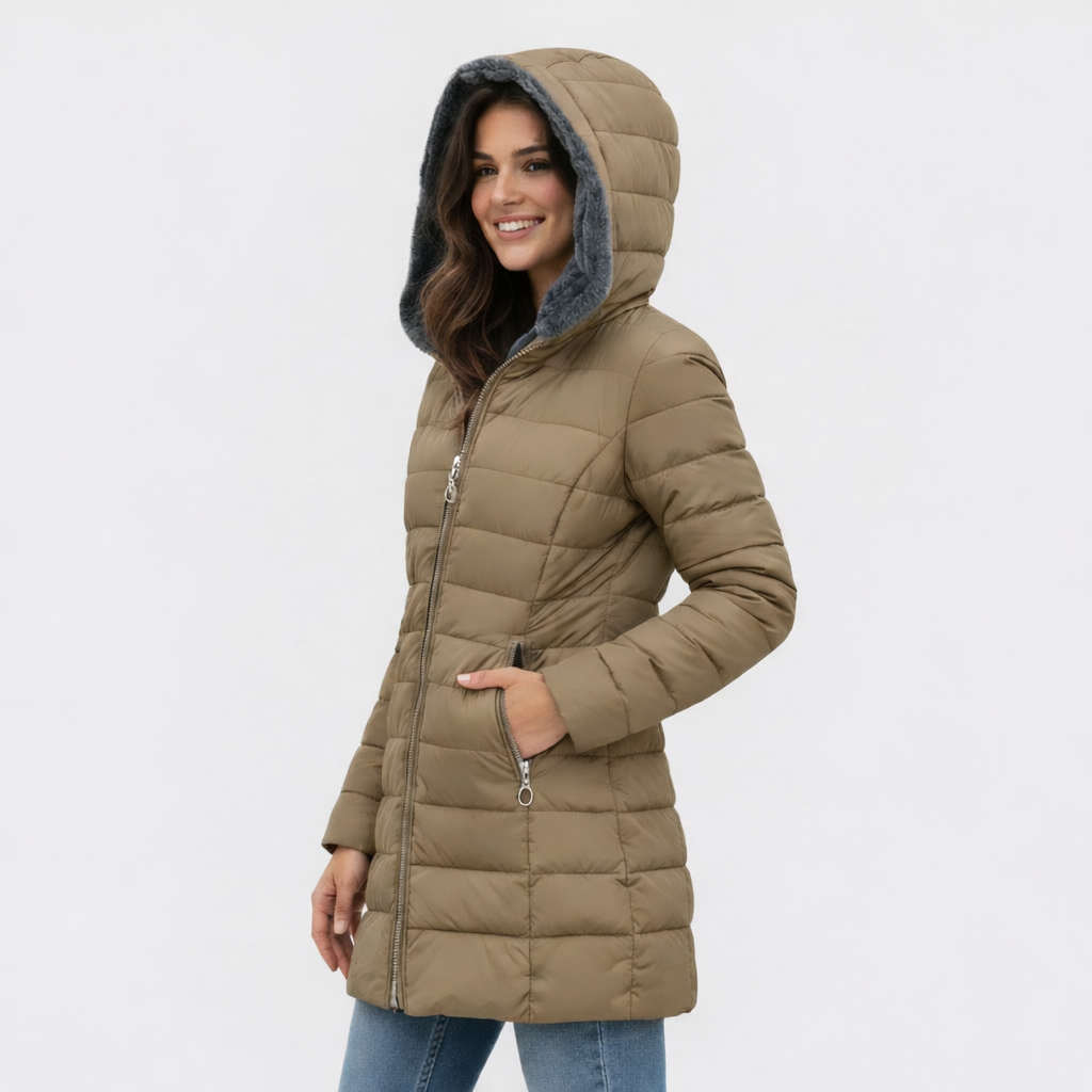 Beatrice | Cappotto Caldo con Fodera in Pelliccia