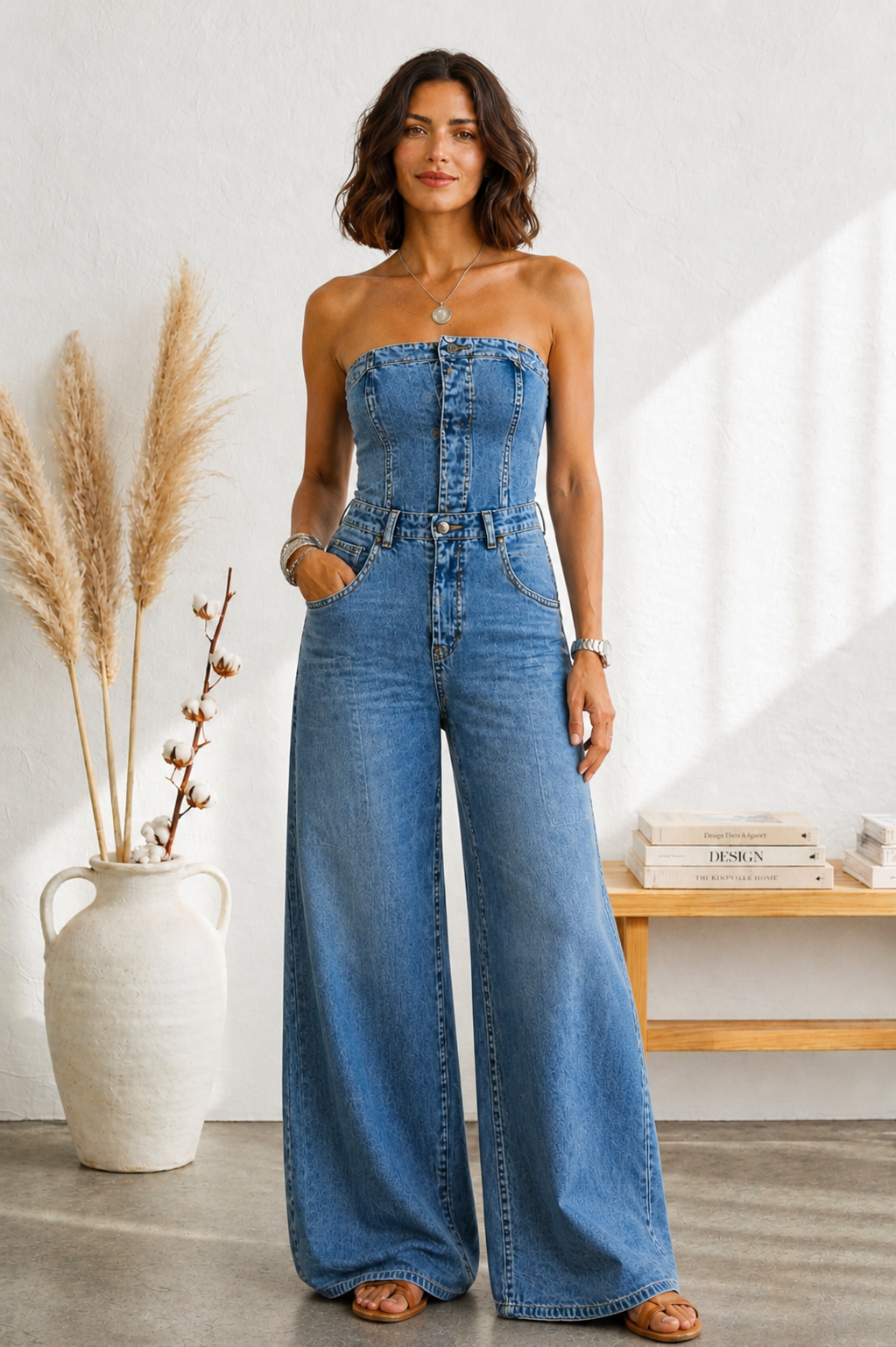Tuta Blu Sculpt Senza Spalline