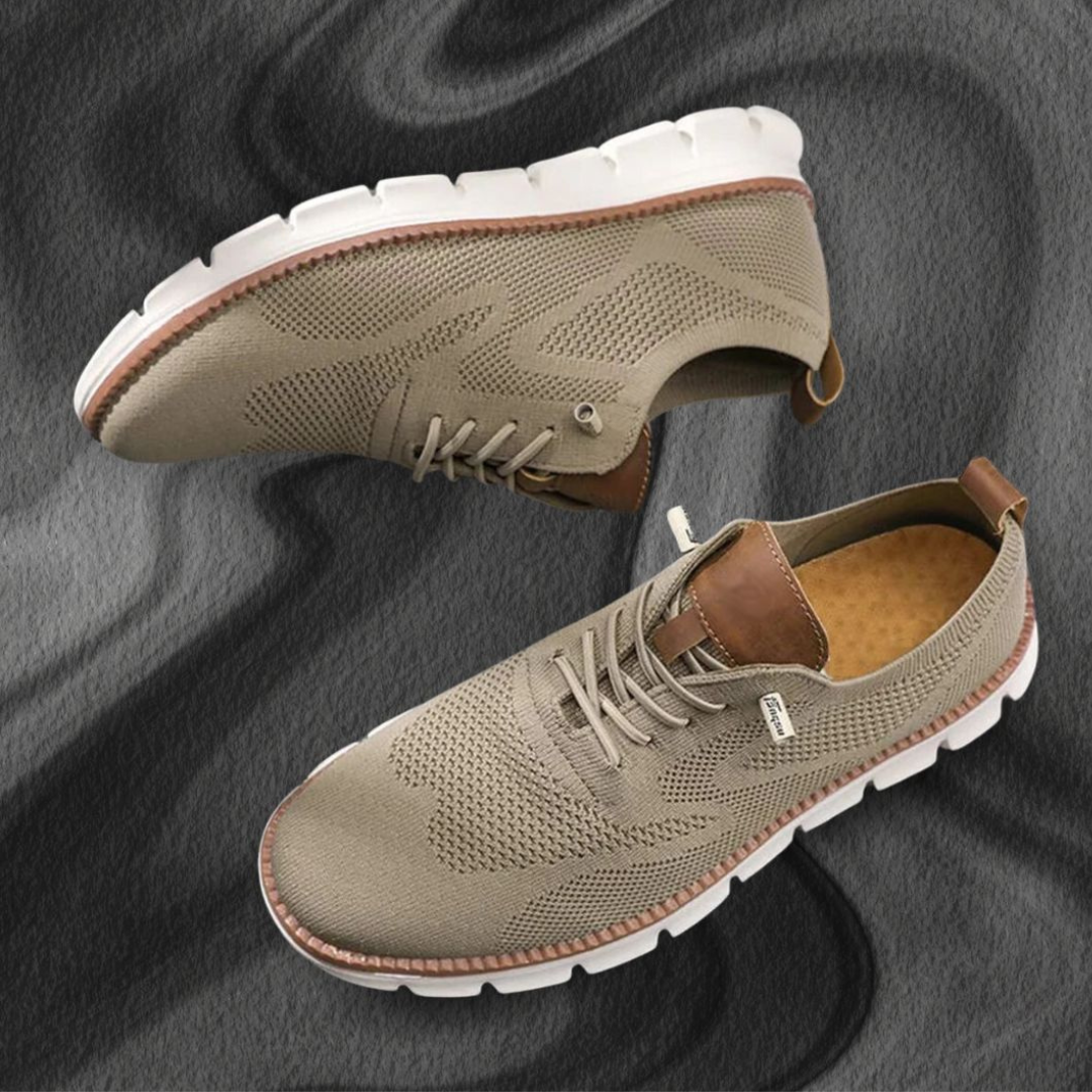 Scarpe Traspiranti Ultracomfort: Khaki-Bianco