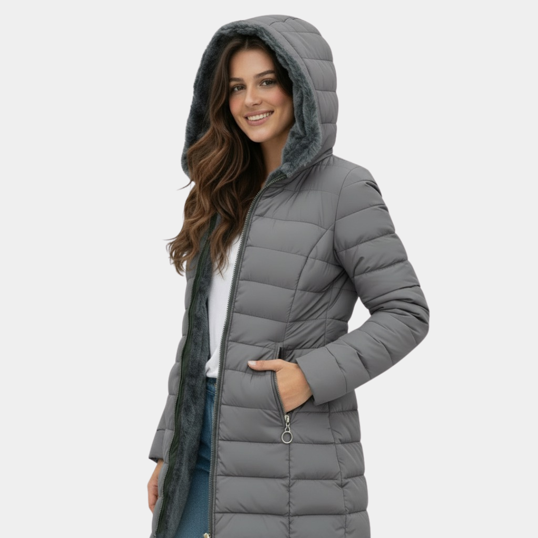 Beatrice | Cappotto Caldo con Fodera in Pelliccia