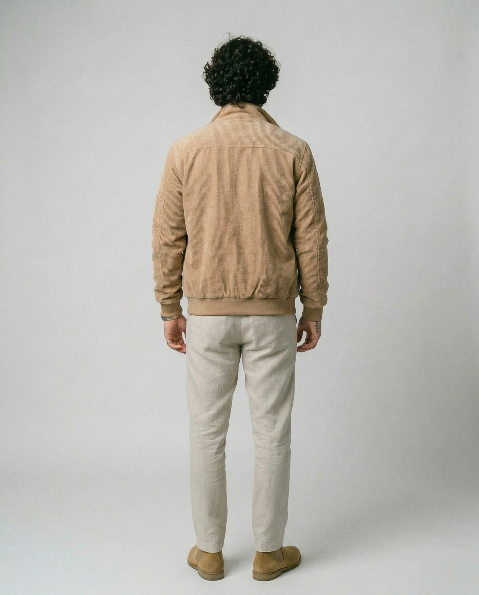 Hugo | Cappotto in Velluto a Coste con Fodera Sherpa