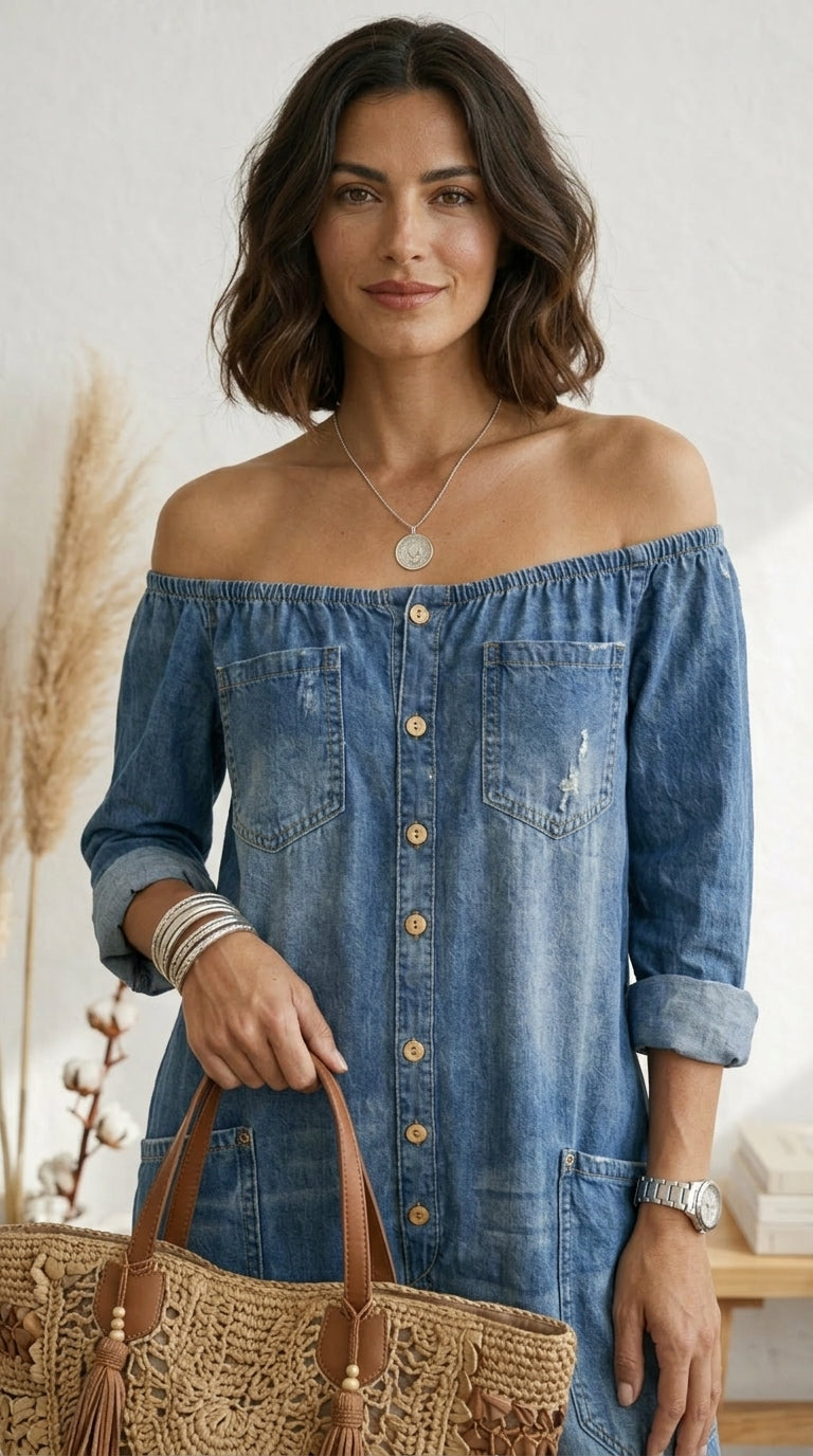 Alma | Tuta con Scollo Bardot