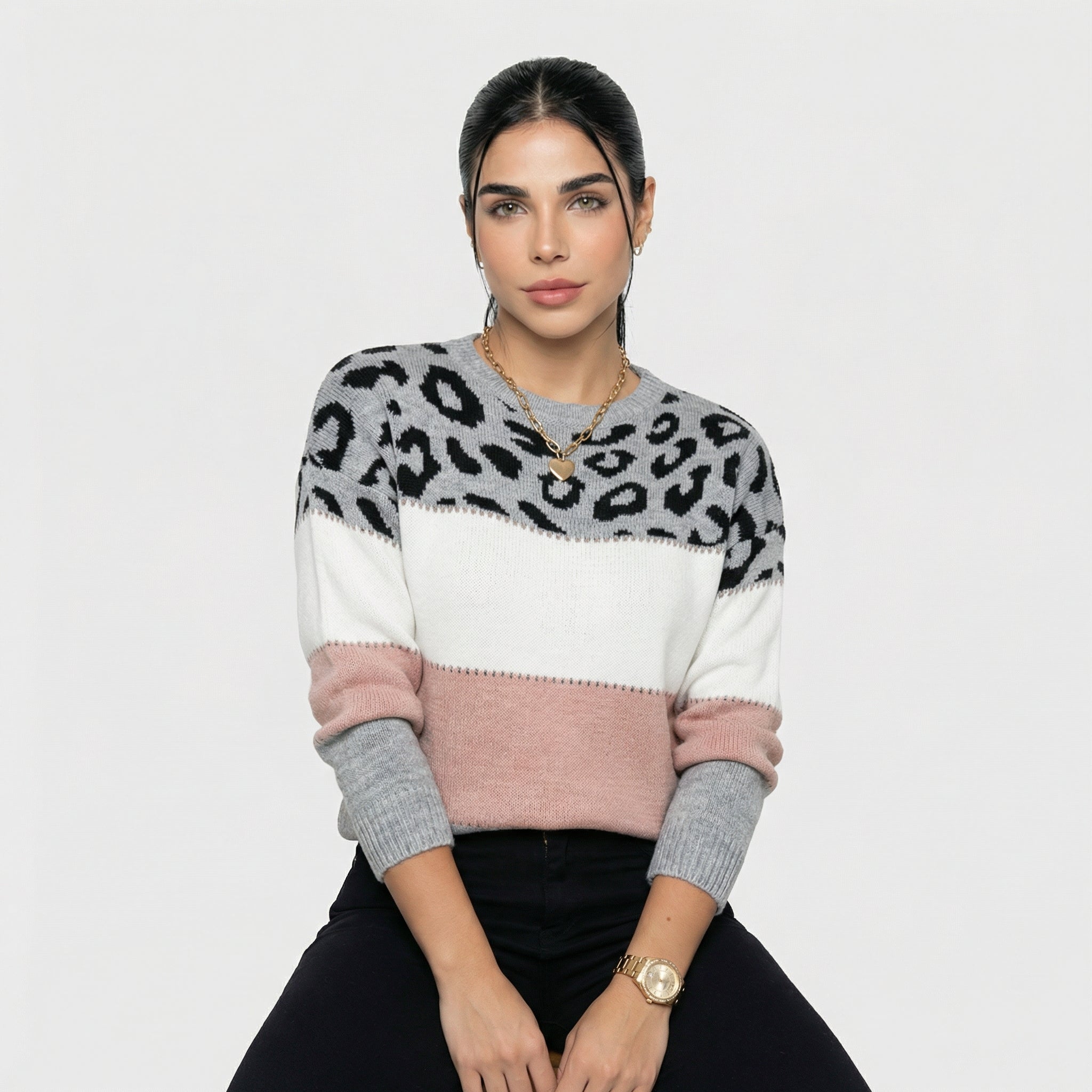 Eva | Elegant Leopard Print Jumper