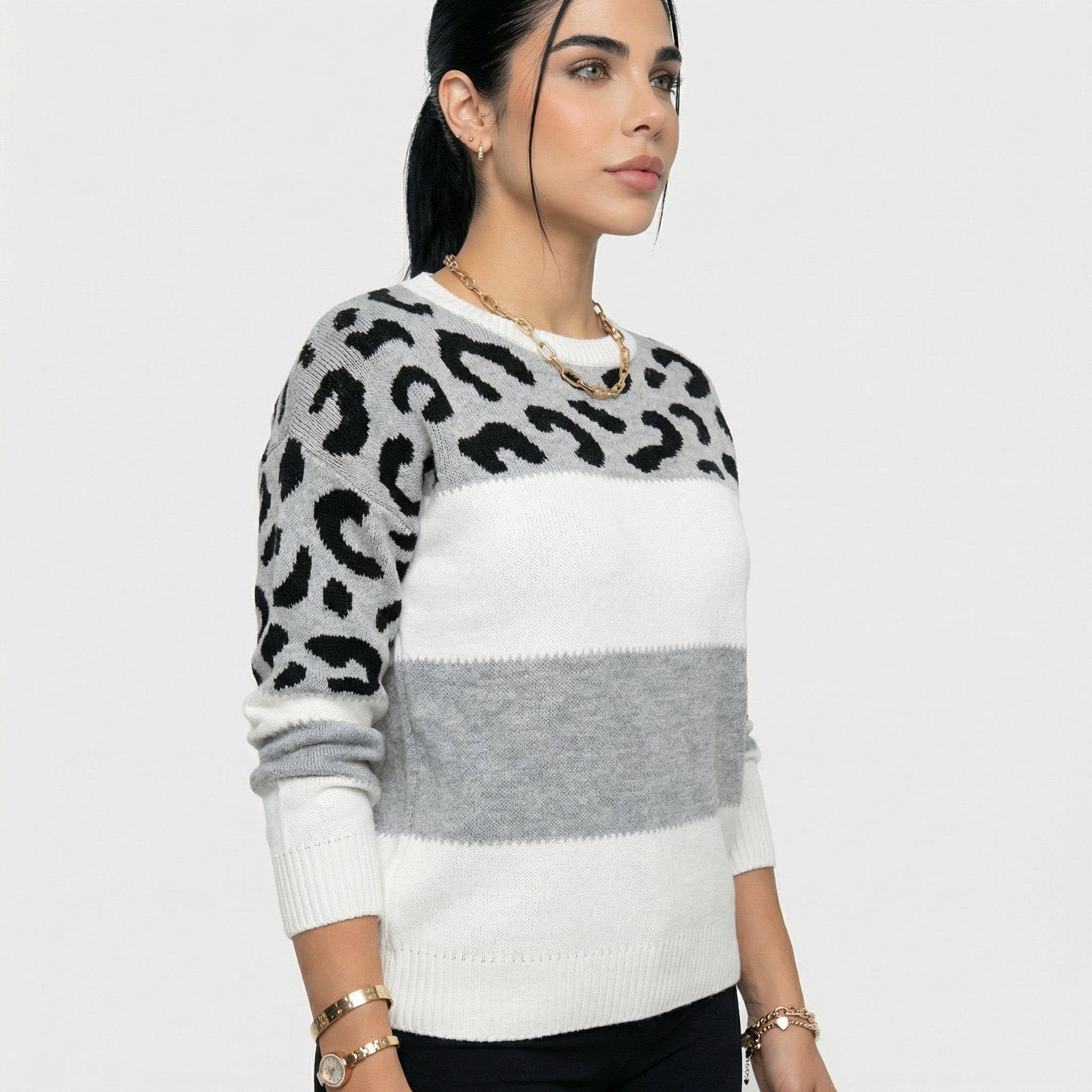 Eva | Elegant Leopard Print Jumper