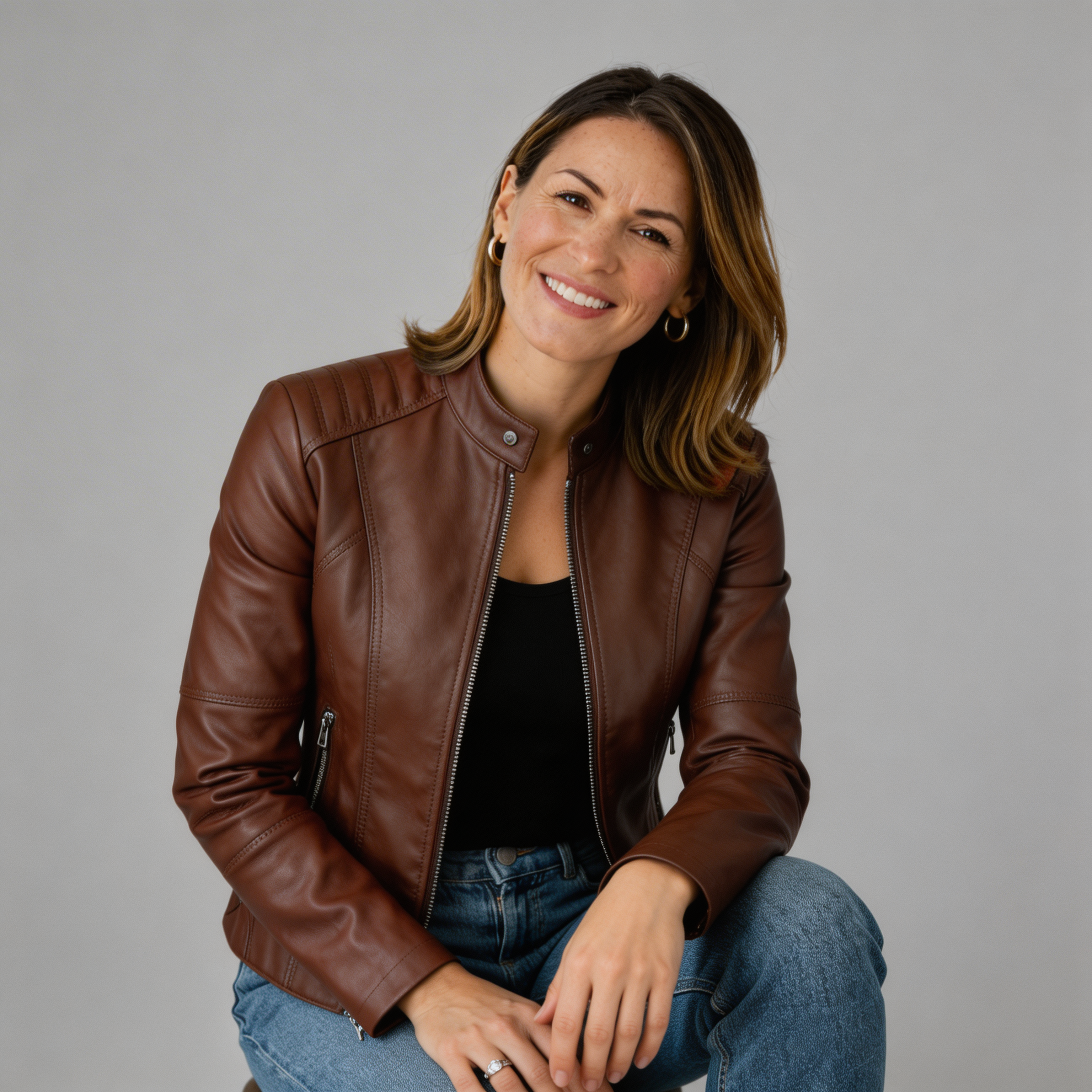 Romina | Cappotto Casual in Pelle