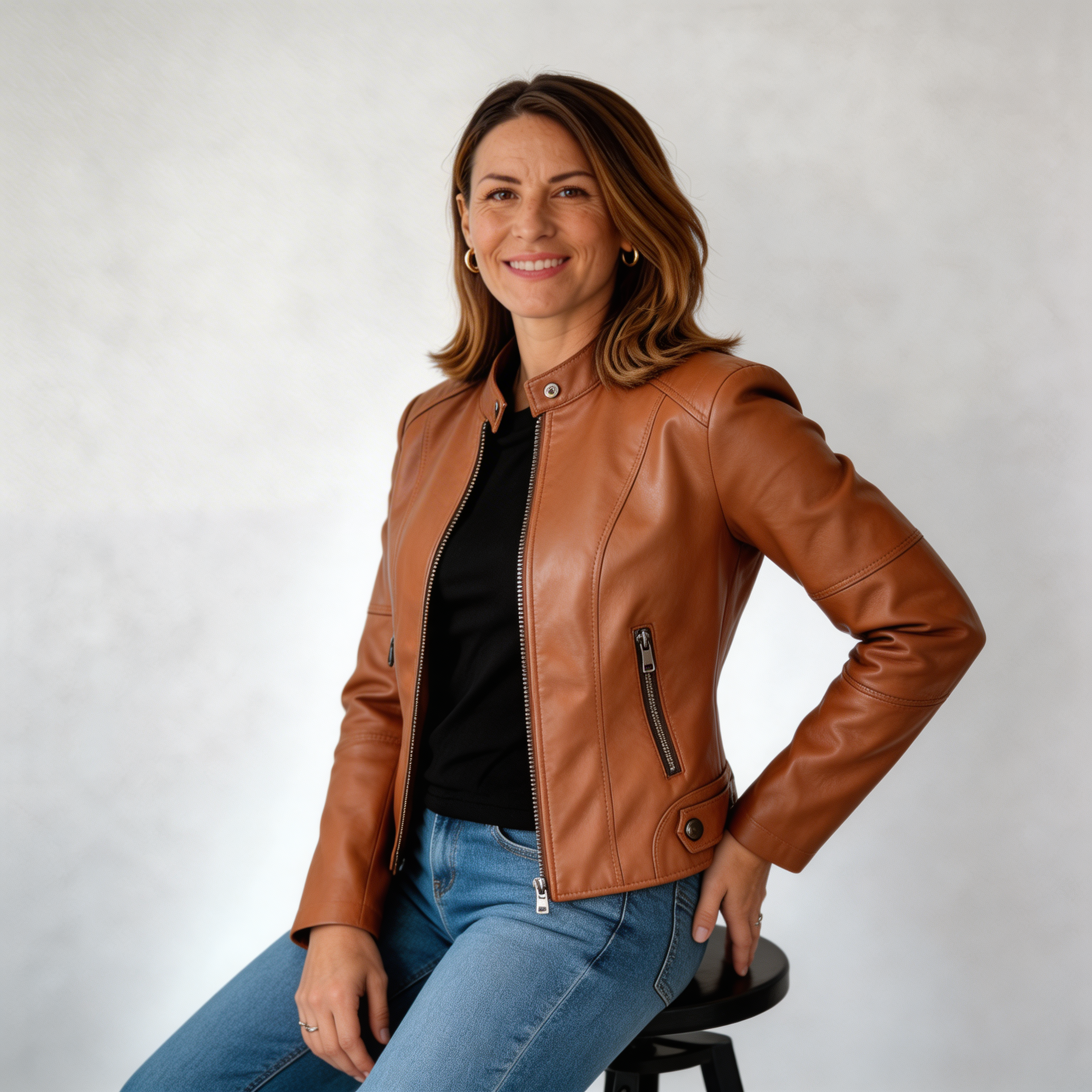 Romina | Cappotto Casual in Pelle