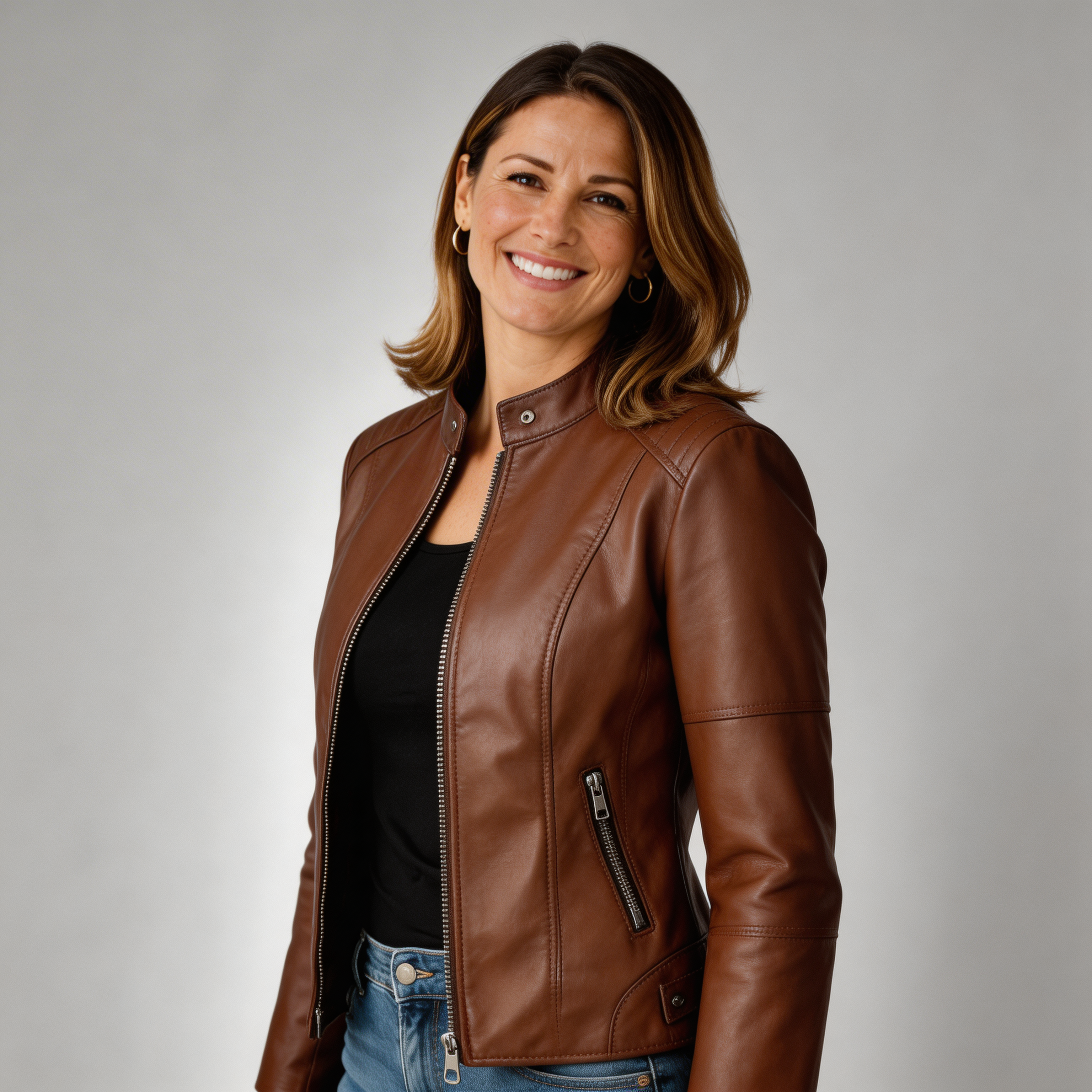 Romina | Cappotto Casual in Pelle
