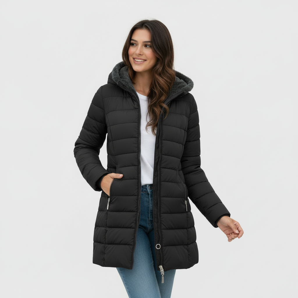 Beatrice | Cappotto Caldo con Fodera in Pelliccia