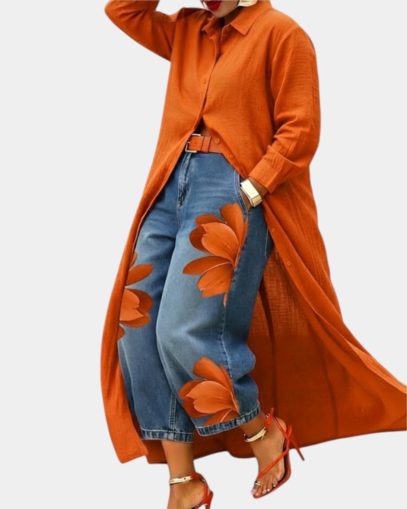 FLORA | Jeans a Gamba Larga + Camicia Gratis