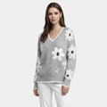 Thea | Maglione da Donna con Fiori Bianchi